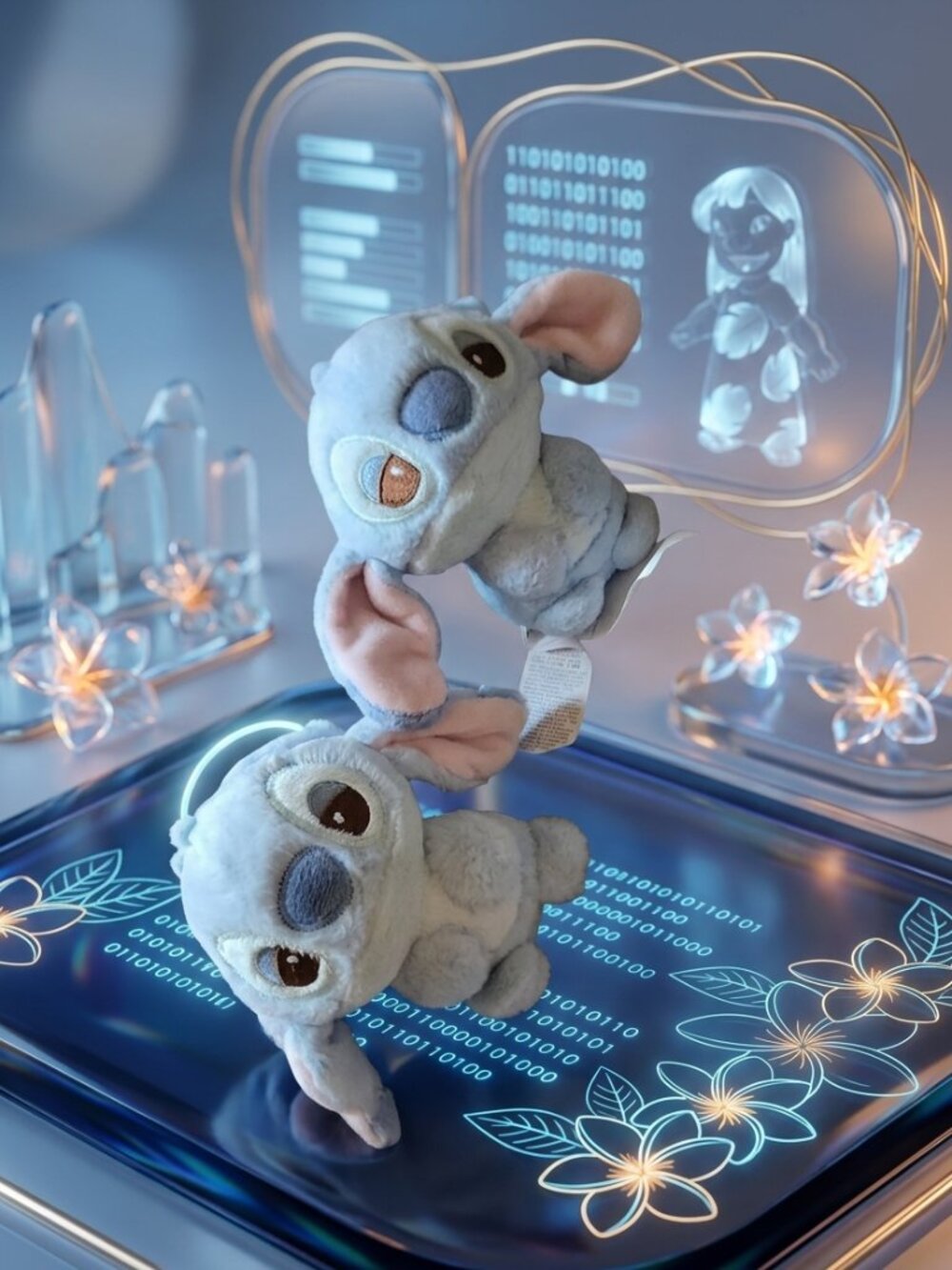 Lilo & Stitch Plushie Display with free LILO & STITCH TATTOO